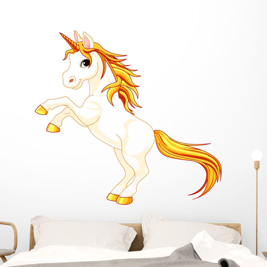 Rearing up Unicorn Wall Decal