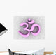 3D Pink Om Symbol Wall Mural