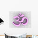 3D Pink Om Symbol Wall Mural