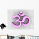 3D Pink Om Symbol Wall Mural