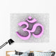 3D Pink Om Symbol Wall Mural