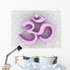 3D Pink Om Symbol Wall Mural