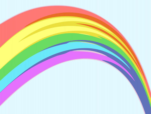rainbow white background Wall Mural
