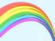 rainbow white background Wall Mural