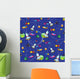 Seamless Pattern Spaceships Wall Decal