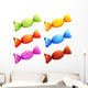 Colorful Candies Wall Decal Sticker Set