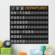 Departure Board Wall Mural