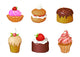 Set Cakes Wall Mural