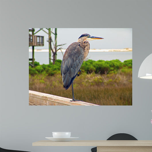 Blue Heron Rest Wall Mural