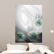 Background with peacock feathers Wall Mural