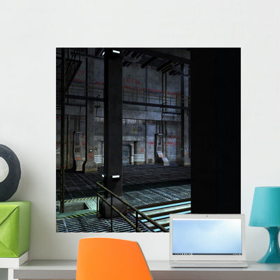 Dark and Scary Place Wall Decal Design 1 shown on a wall