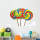 Three Lollipops on White Background Wall Decal