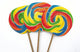Three Lollipops on White Background Wall Decal