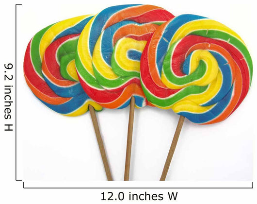 Three Lollipops on White Background Wall Decal