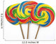 Three Lollipops on White Background Wall Decal