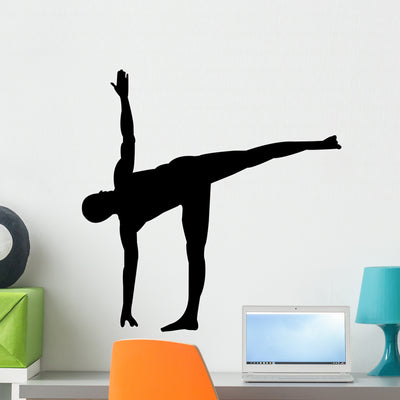 Yoga Silhouettes shown on a wall