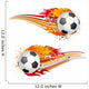 Soccer With Flames Wall Decal