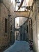 'Via della torre' in the old town of Pistoia, Tuscany, Italy Wall Mural