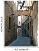 'Via della torre' in the old town of Pistoia, Tuscany, Italy Wall Mural