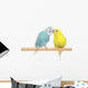 Pair of Budgerigars Wall Decal