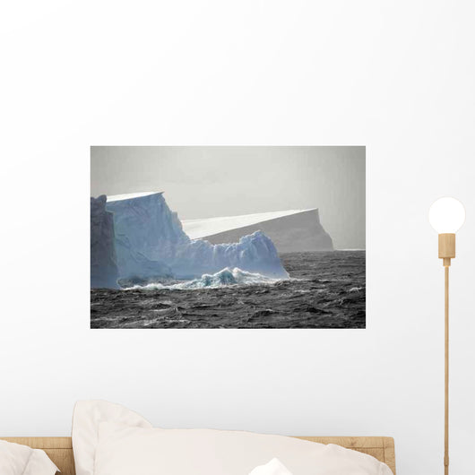 Icebergs Rough Waters Wall Decal