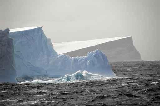 Icebergs Rough Waters Wall Decal