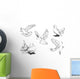 Doves silhouette Wall Decal