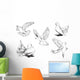 Doves silhouette Wall Decal