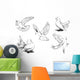 Doves silhouette Wall Decal