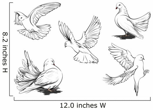 Doves silhouette Wall Decal