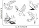 Doves silhouette Wall Decal