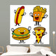 Fast Food Characters Wall Decal
