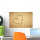 Heart Drawn Sand Horizontal Wall Decal
