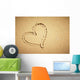 Heart Drawn Sand Horizontal Wall Decal