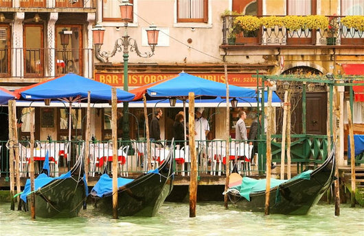 Venice Italy Gondolas Taking a Break Wall Mural