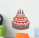 Big cartoon birthday cake Wall Decal