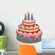 Big cartoon birthday cake Wall Decal