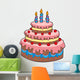 Big cartoon birthday cake Wall Decal