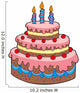Big cartoon birthday cake Wall Decal