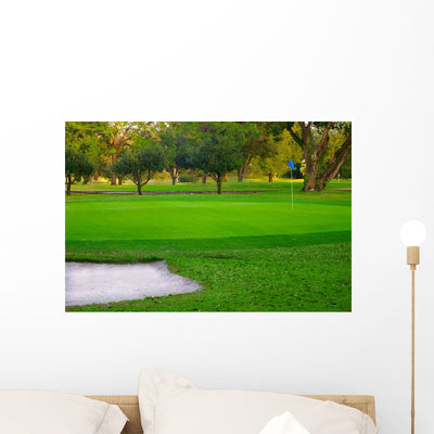 Golf Green Wall Decal shown on a wall