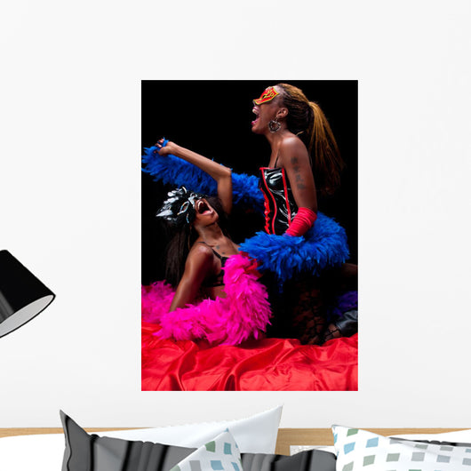 Cheerful Lesbian Girls Wall Mural