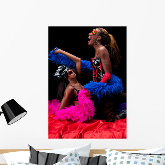 Cheerful Lesbian Girls Wall Mural