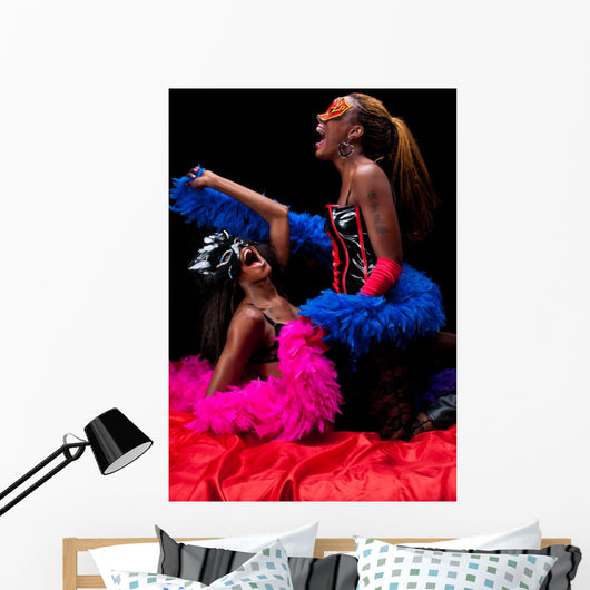 Cheerful Lesbian Girls Wall Mural