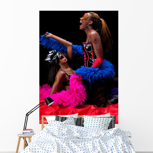 Cheerful Lesbian Girls Wall Mural