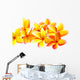 fleurs jaunes de frangipanier, fond blanc Wall Decal