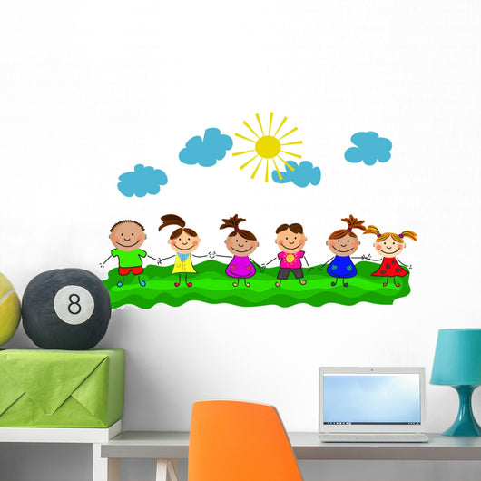Vector Happy Kids Wall Mural