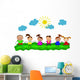 Vector Happy Kids Wall Mural