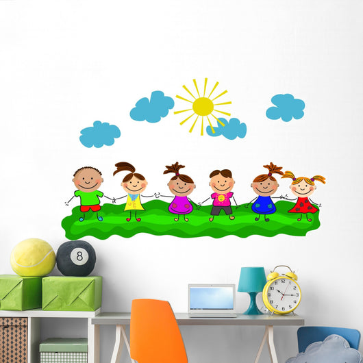 Vector Happy Kids Wall Mural