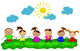 Vector Happy Kids Wall Mural