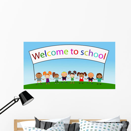 Vector Happy Kids Wall Mural
